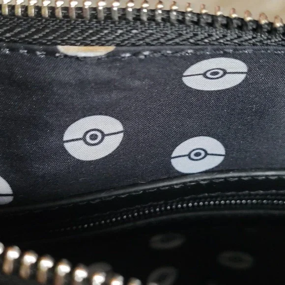 Loungefly Pokémon Black Purse RARE Retired All-Over Print Starters HEART LOGO - Picture 14 of 15